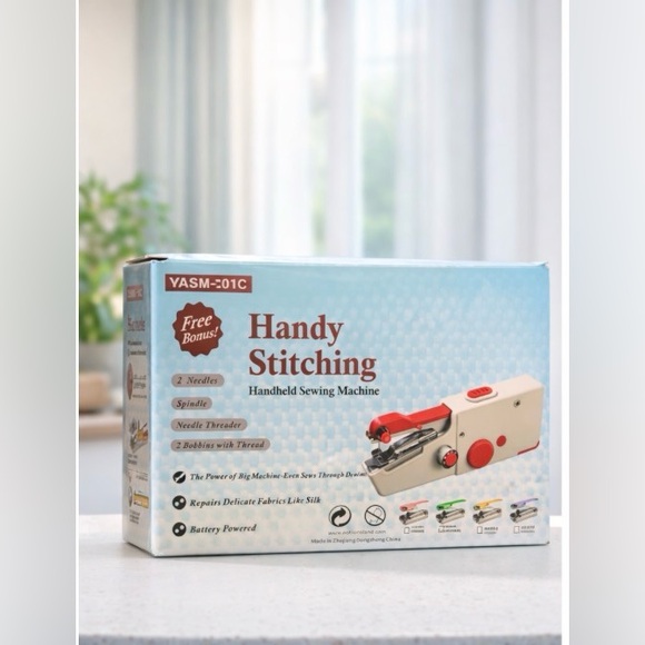 Handy Stitching Handheld Sewing Machine.ASM-101C. Battery Powered,.  NIB - Picture 3 of 3